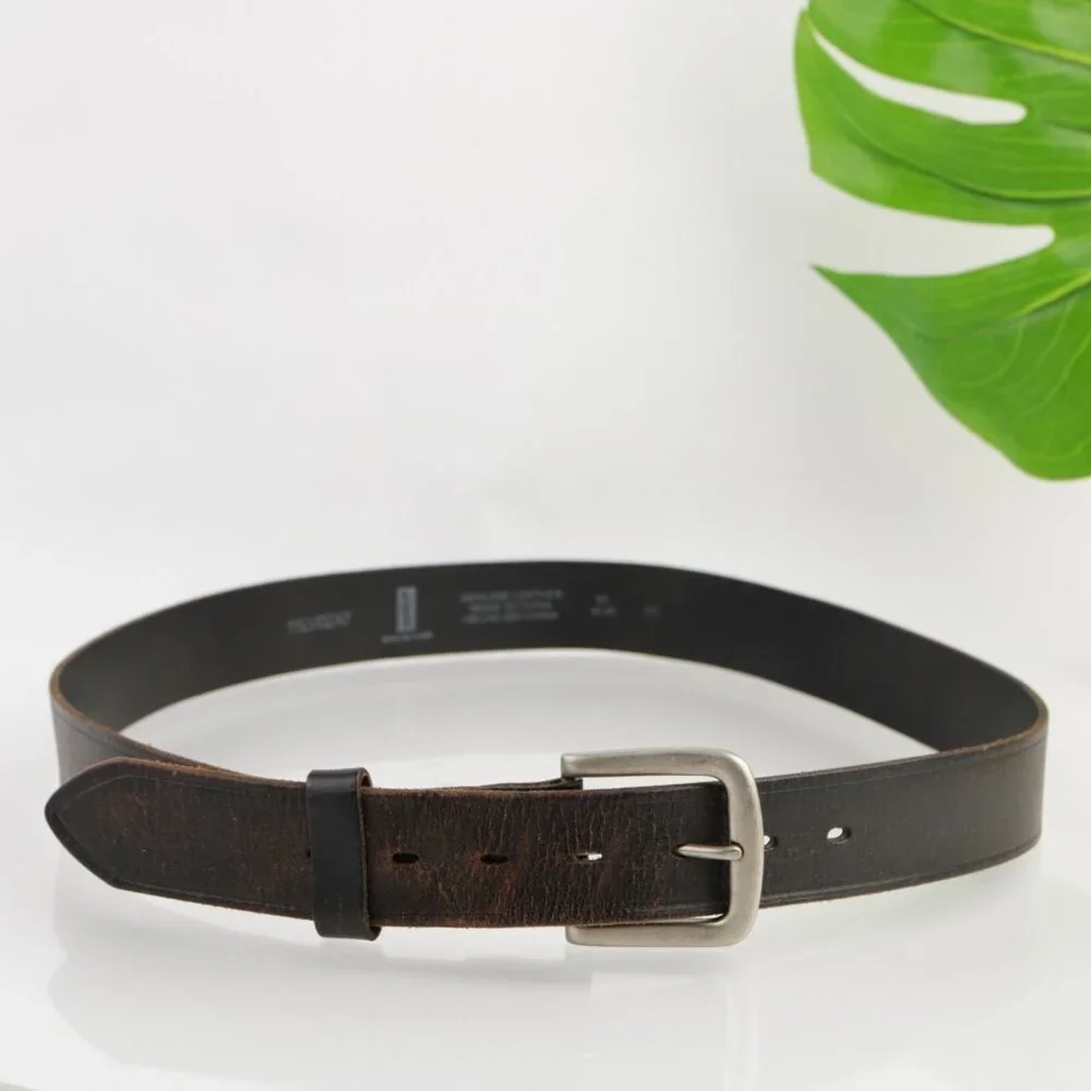Levis Mens Belt Size XL Extra Large 42 44 Brown Leather 2
